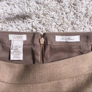 Tan J. Crew No. 2 Pencil Skirt